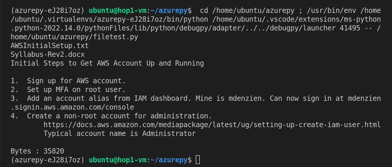 Use the Python SDK to Access Cloud Storage Azure UWMilwaukee Cloud