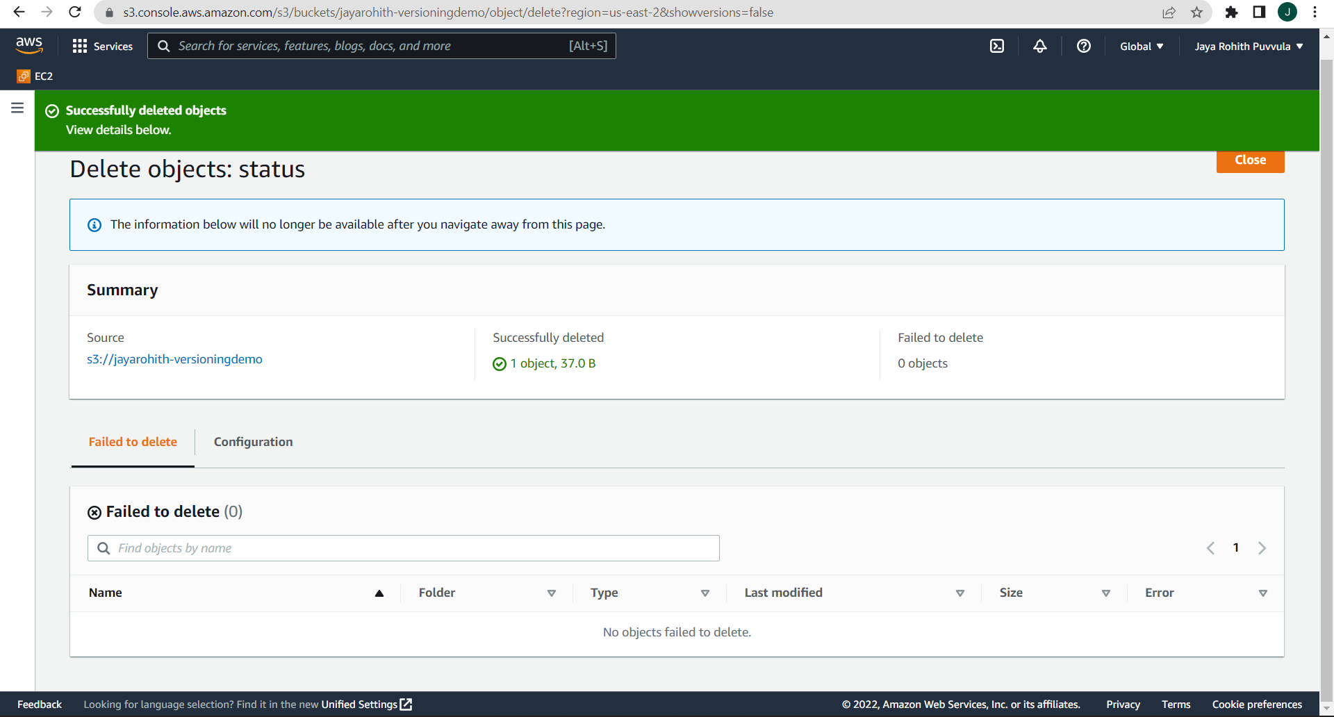S3 Bucket Versioning UWMilwaukee Cloud Computing