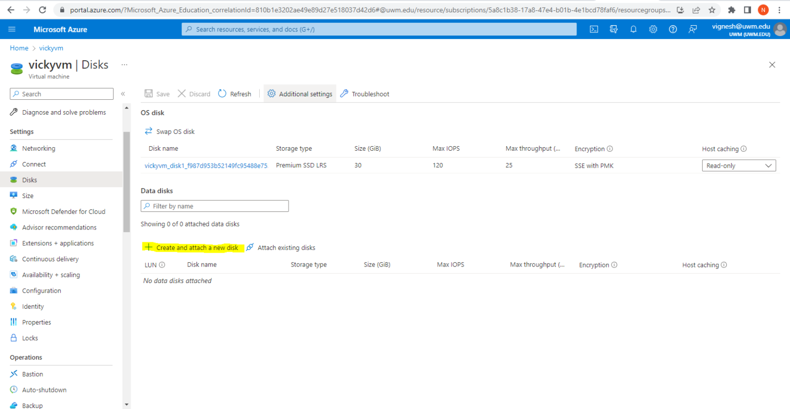 Attach a managed data disk to a Windows VM by using the Azure portal ...