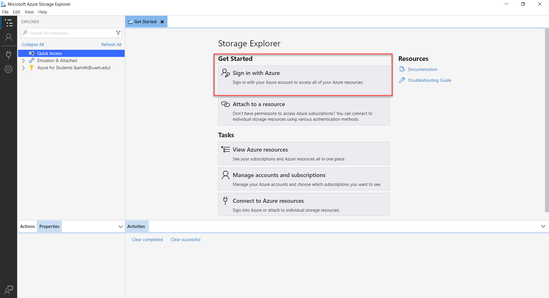 Azure Blob Storage UWMilwaukee Cloud Computing