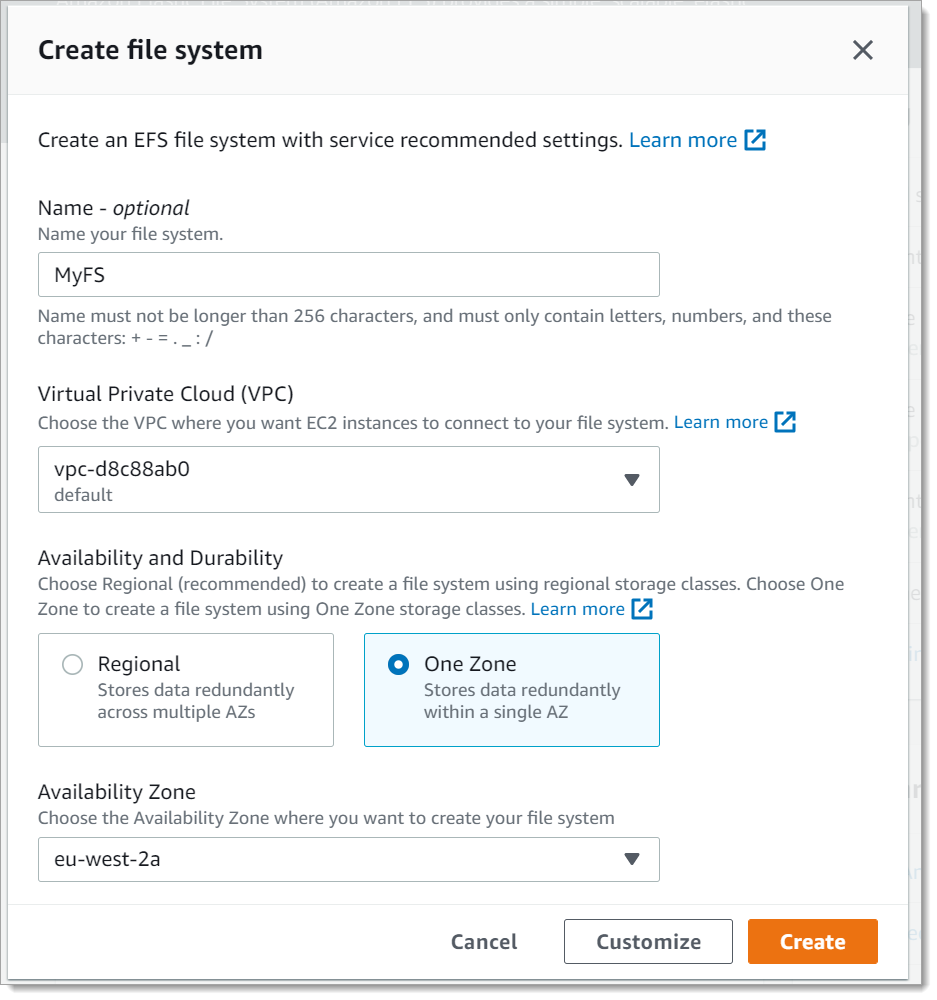 Amazon Elastic File System(Amazon EFS) – UW-Milwaukee Cloud Computing