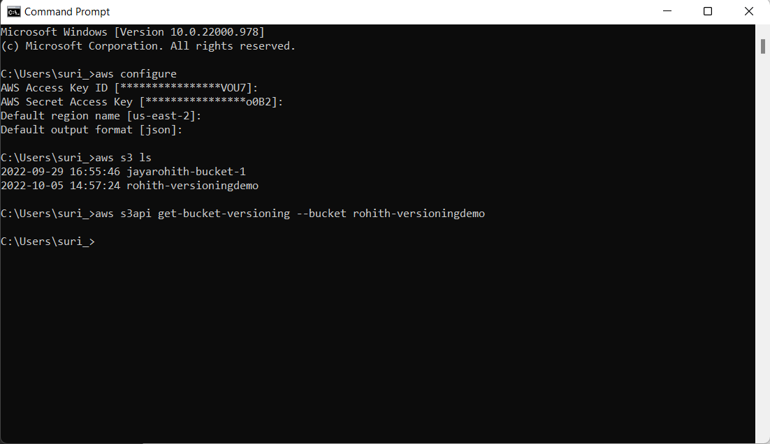 Using AWS CLI to Enable Versioning – UW-Milwaukee Cloud Computing