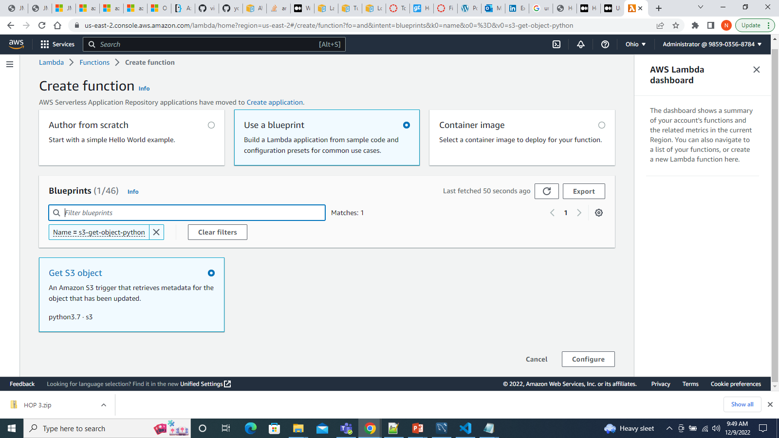 Extract Zip files in an S3 bucket using the Lambda function UW