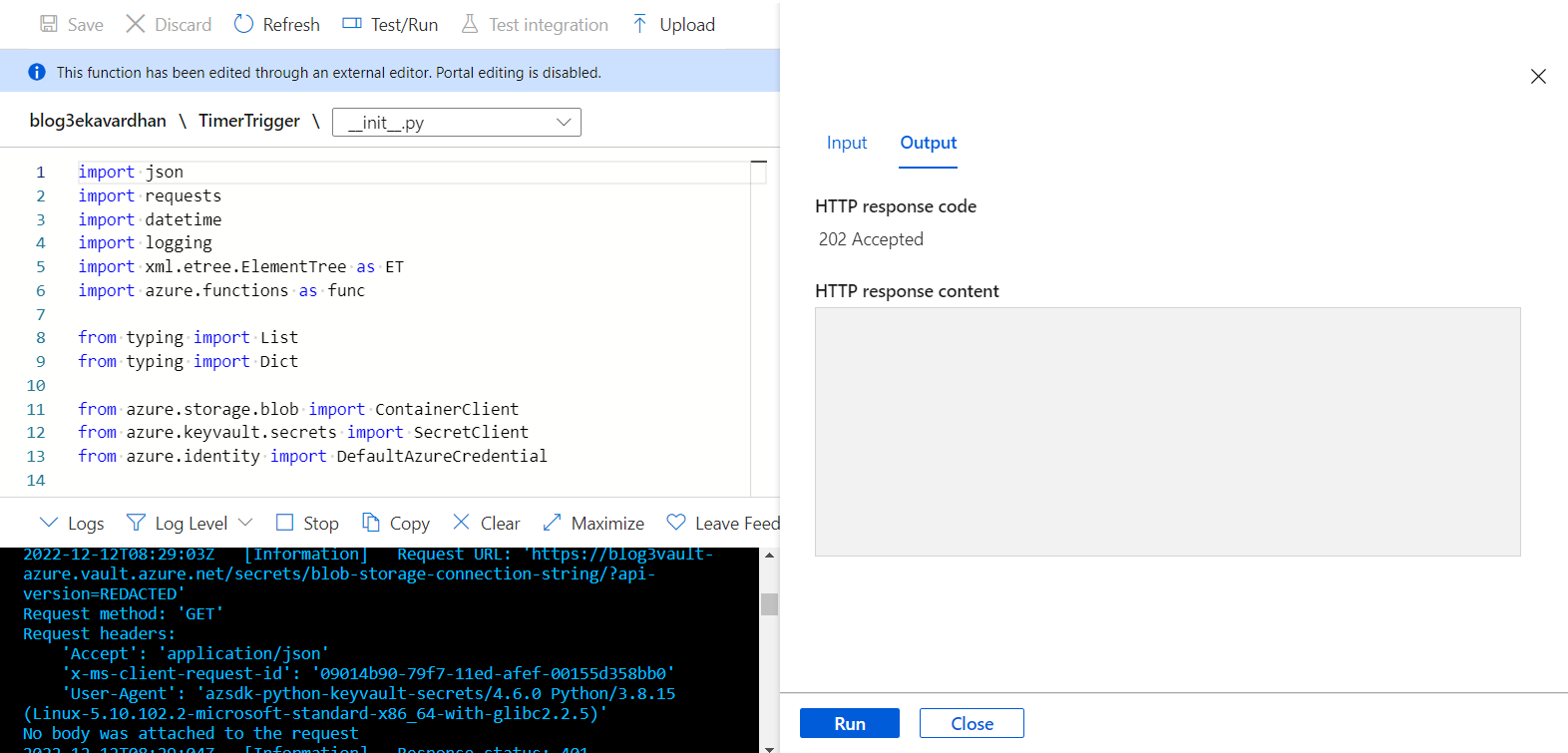 Working with Azure Timer Trigger function and Power Query UW